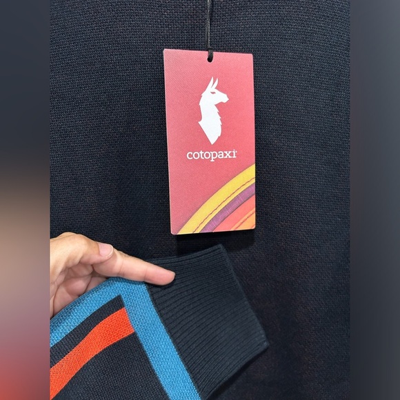 Cotopaxi Women's XL Libre Mock Sweater Carbon Black Grey Blue Merino Wool NWT - Picture 4 of 15